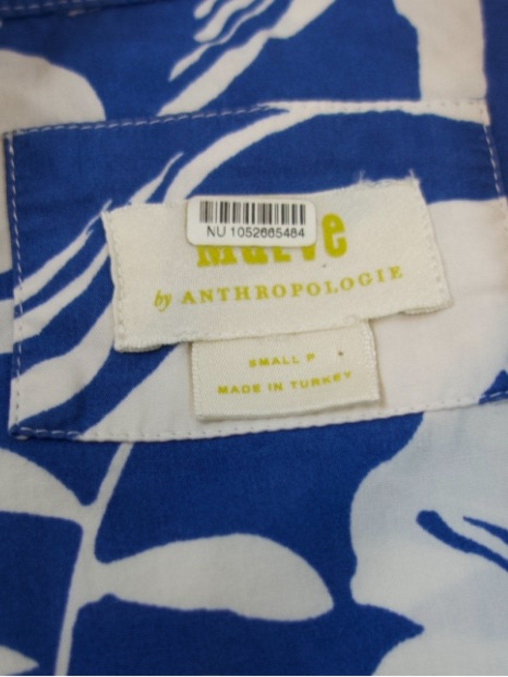 Maeve by Anthropologie Floral Tiered Shirt Dress in Blue and White - Picture 6 of 6